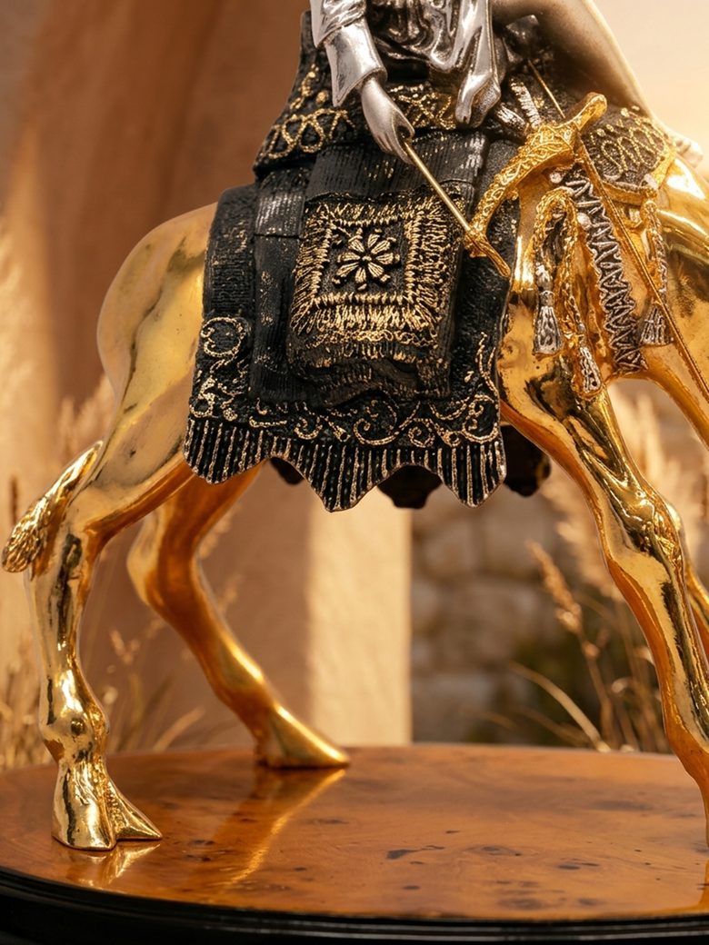The Horse, Gold, with saddle