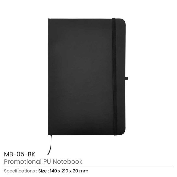 A5 PU Leather Notebooks with Elastic Band, Calendar, Pen