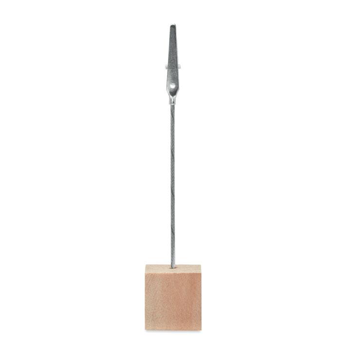 Memo holder CUBE brown, silver