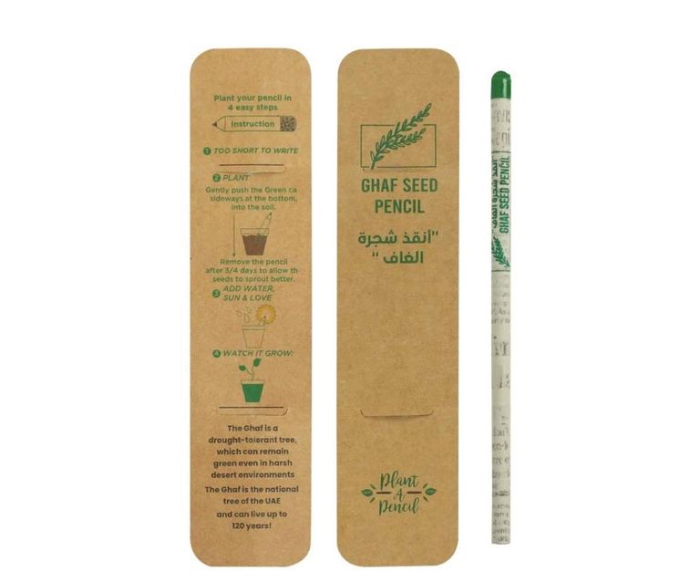 Ghaf Seed Plantable Pencil in Single Pack Eco-Sleeve – 100%