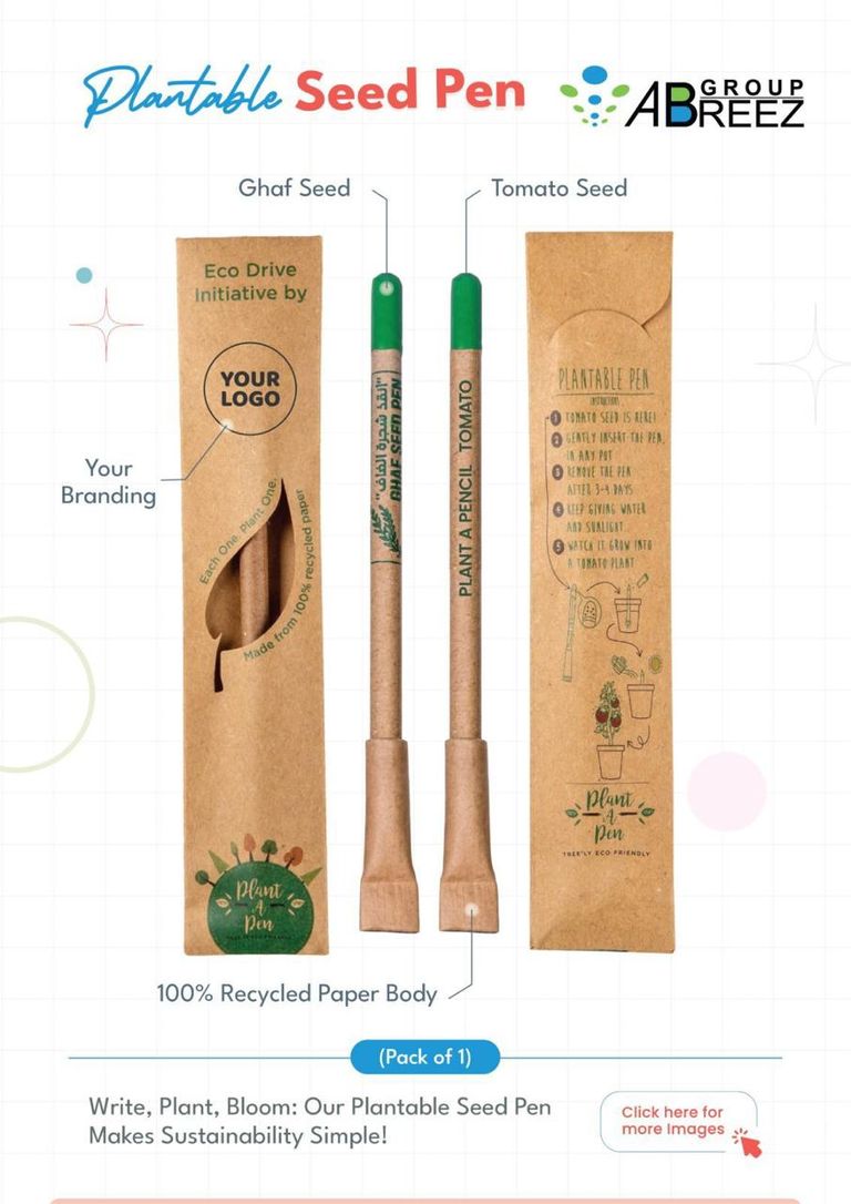 Ghaf Seed Plantable Pencil in Single Pack Eco-Sleeve