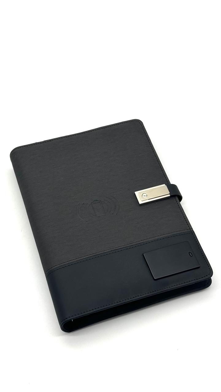 Power Bank A5 Rechargeable Notebook – Leather and Cotton
