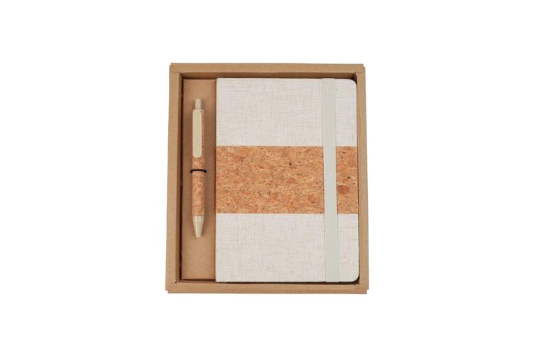 Cork Notebook and Ball Pen Gift Set00