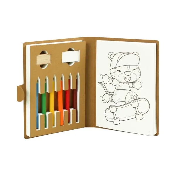 Eco-Friendly Drawing Pad Set with Colored Pencils