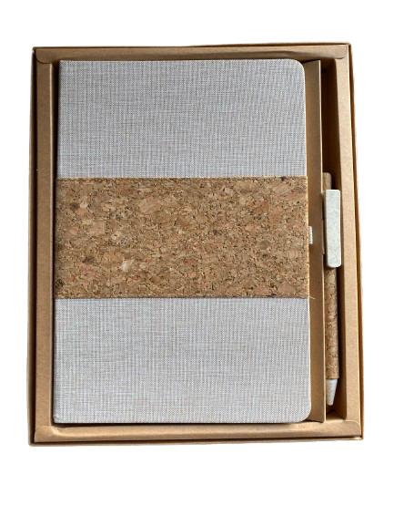 Cork Notebook and Ball Pen Gift Set 1