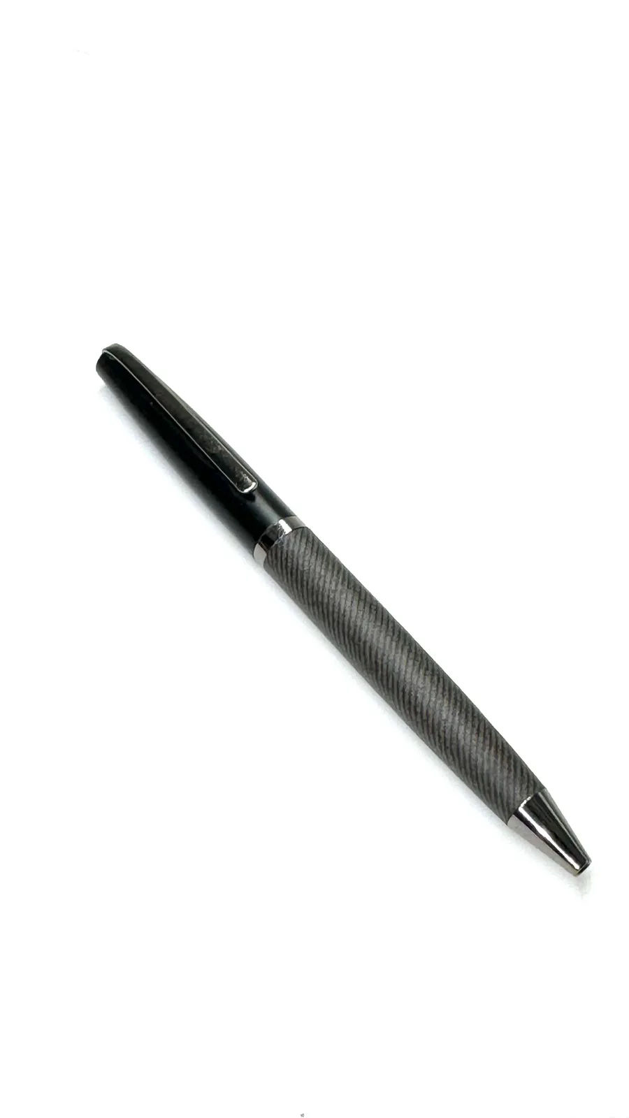 Metal pens and leather