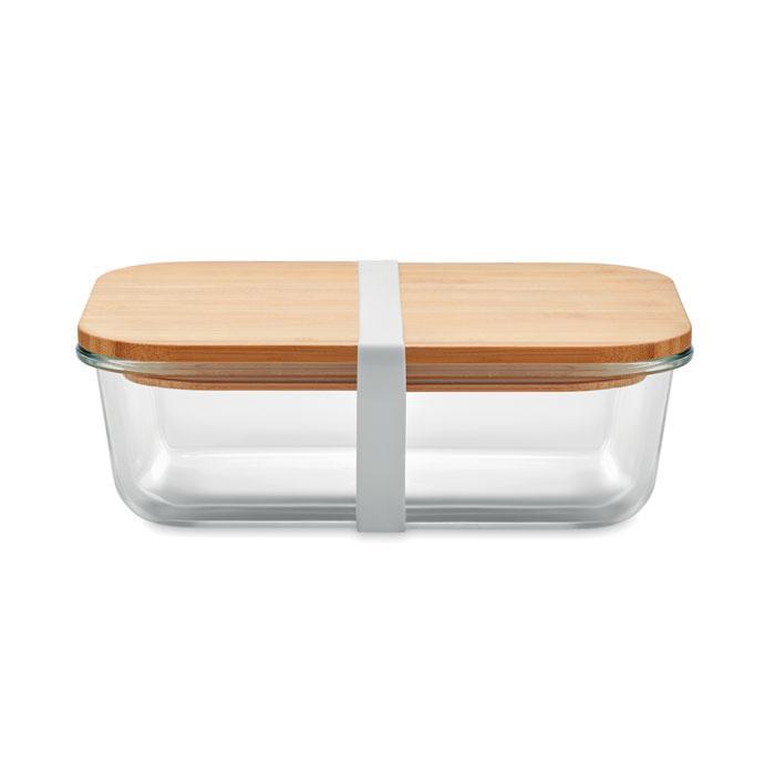 Glass lunchbox with bamboo lid