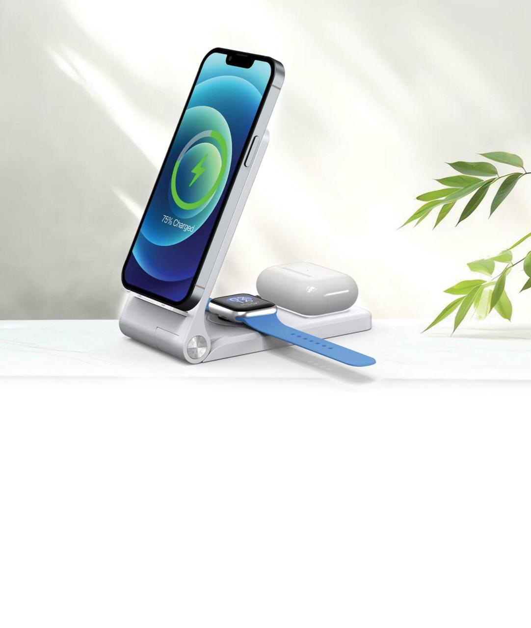 Foldable Wireless Charging Station 15W and Light-up Logo