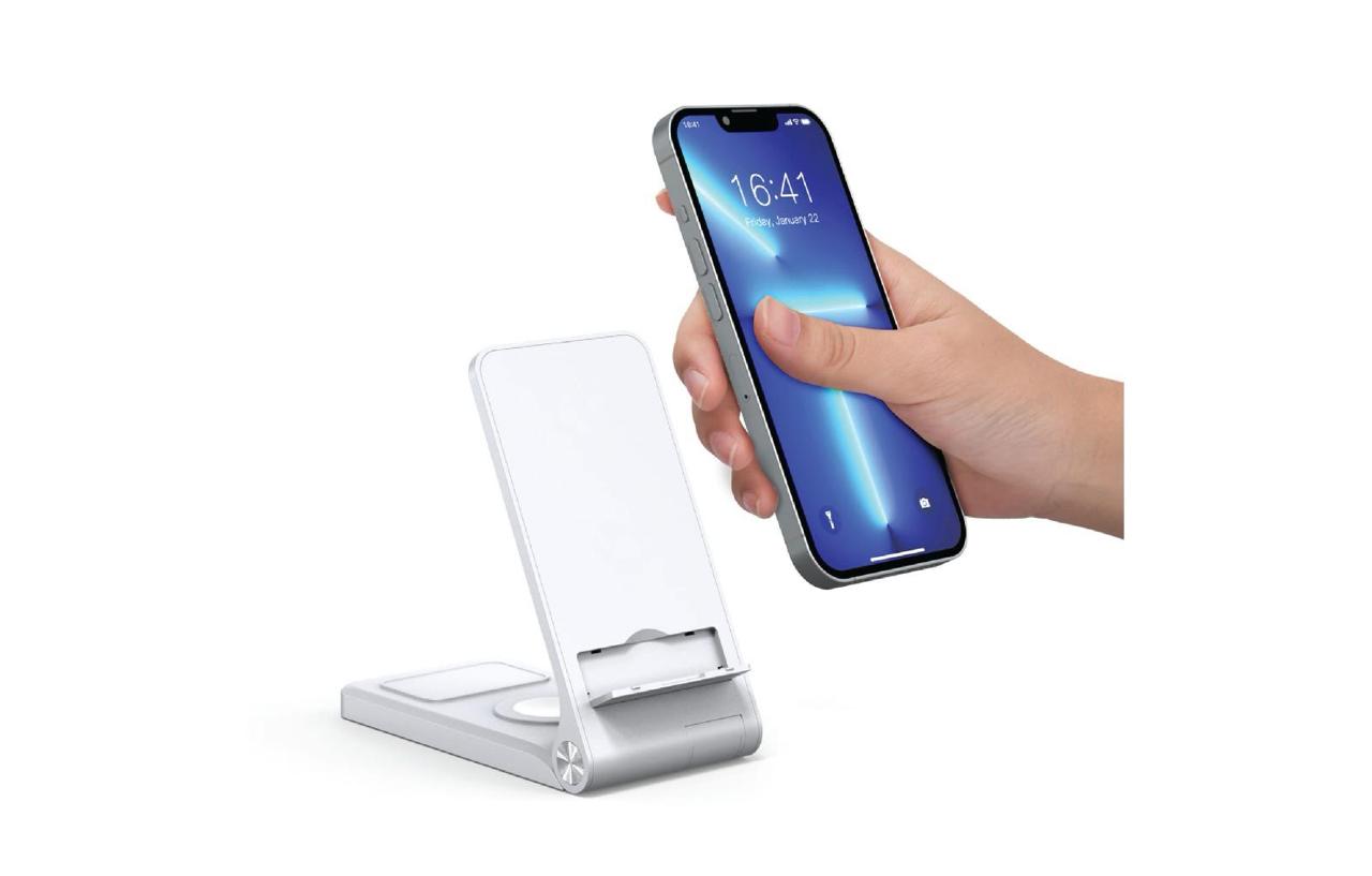 Foldable Wireless Charging Station 15W and Light-up Logo
