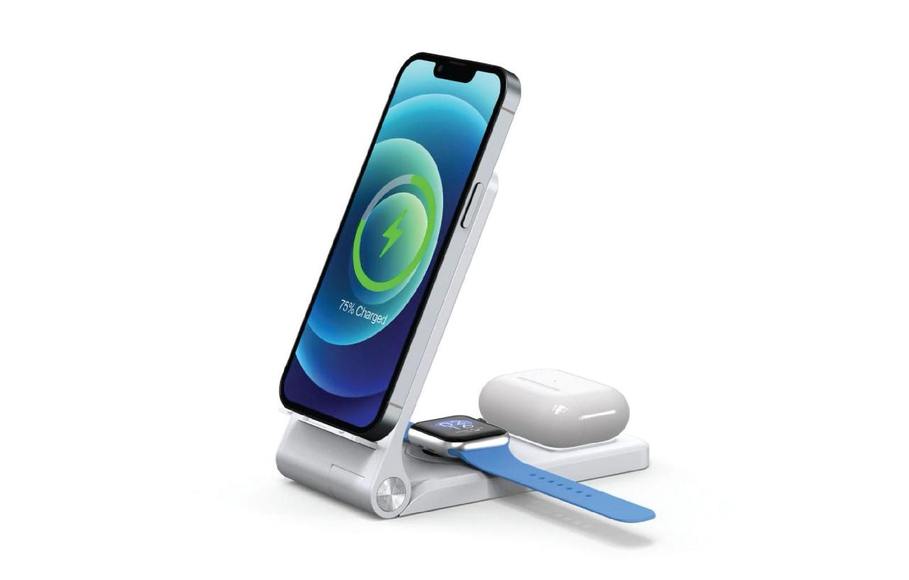 Foldable Wireless Charging Station 15W and Light-up Logo