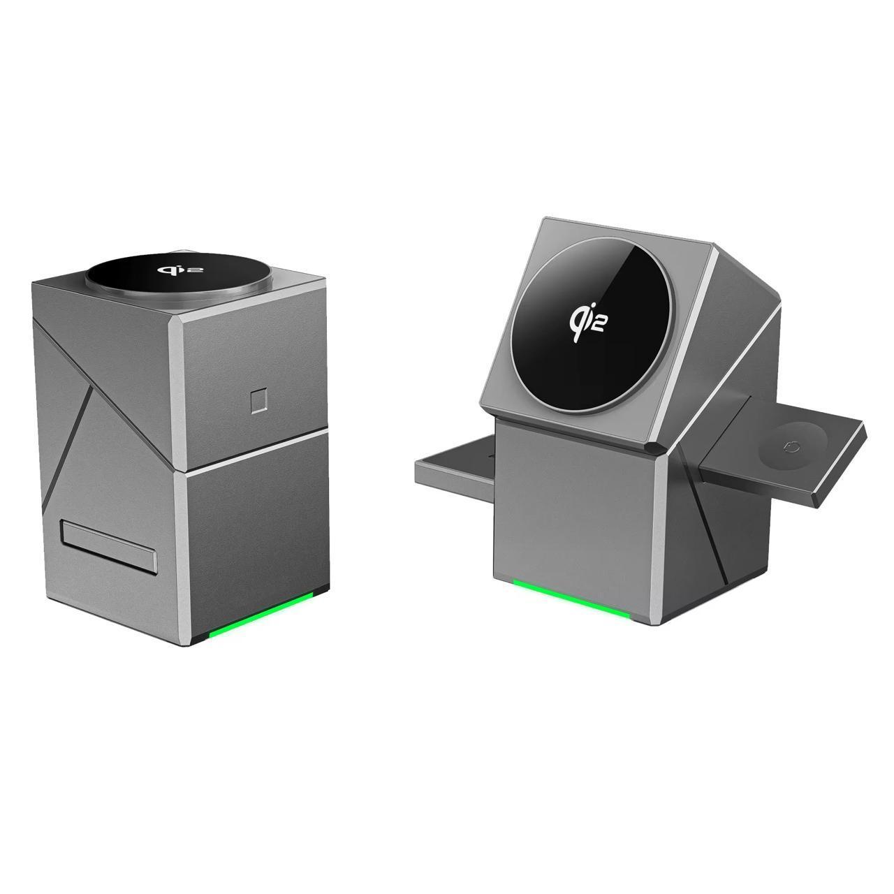 3 in 1 Wireless Charger with Auto Rotating Dock