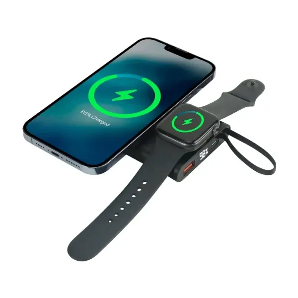 Magnetic Fast Wireless Charging Powerbank, 15W with iWatch
