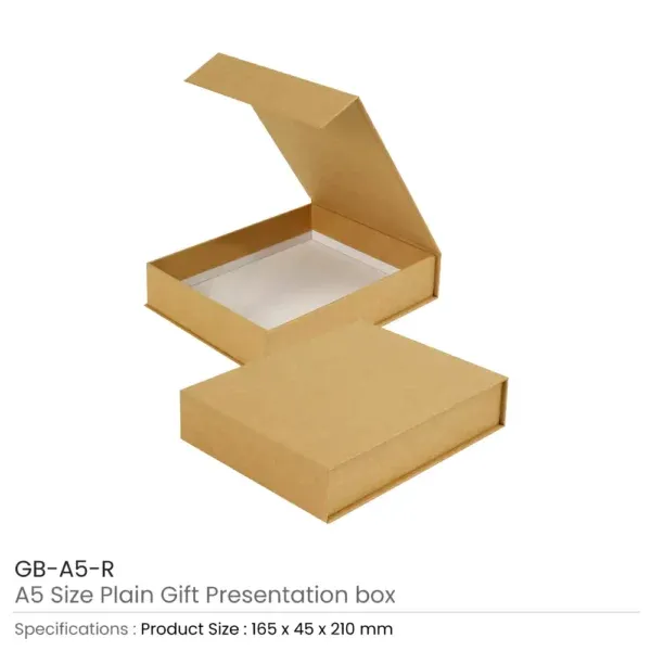 Plain Gift Packaging Box A5 Size with Magnetic Flap