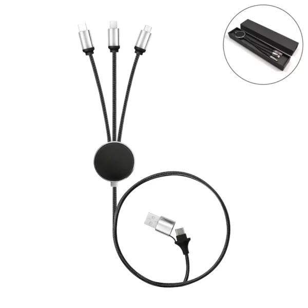 5 in 1 Charging Long Cable Light Logo Design