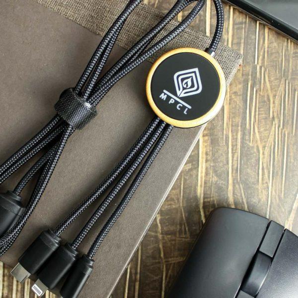 5 in 1 Charging Long Cable Light Logo Design with Round