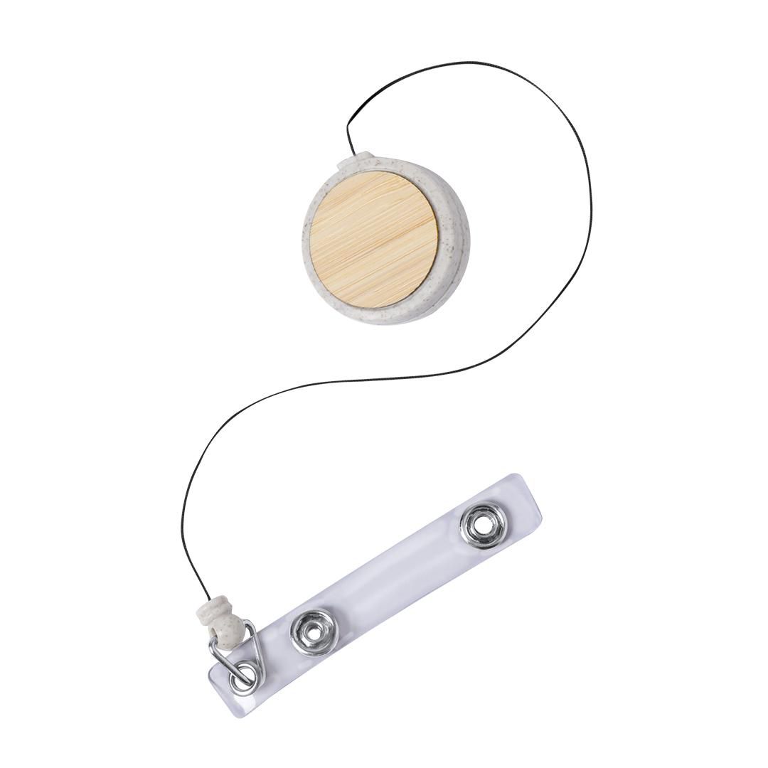 Pass Holder Badge Reels with wood
