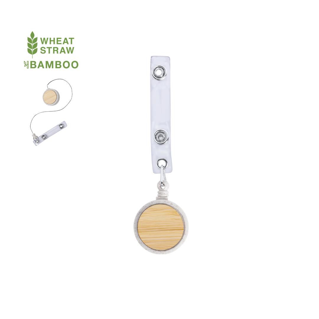 Pass Holder Badge Reels with wood
