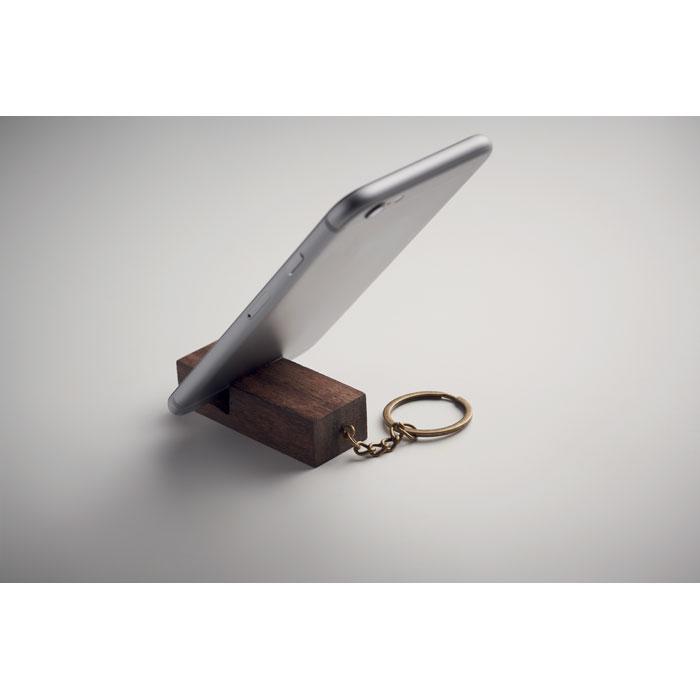 Mobile stand with keyring