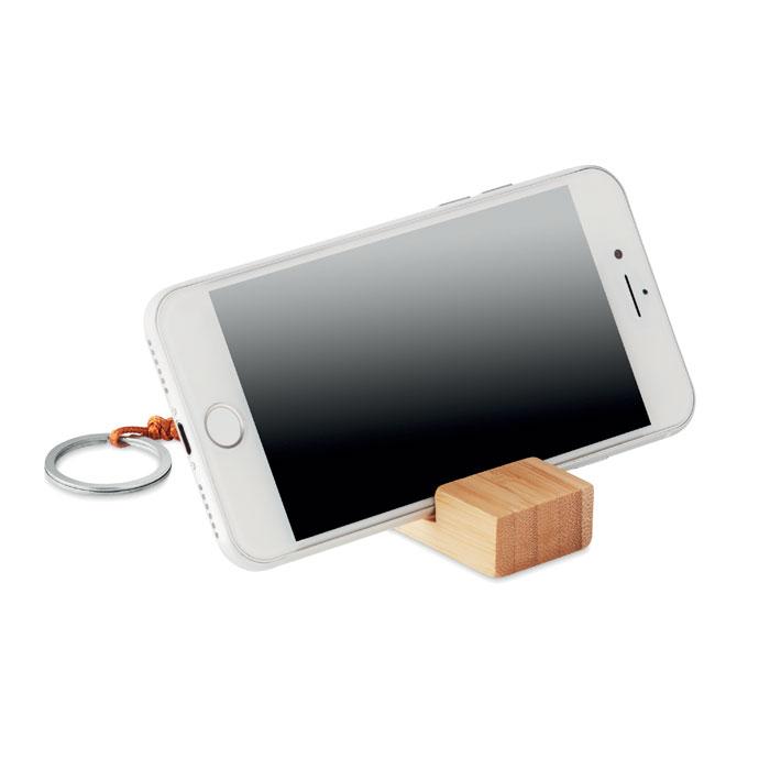 Keyring wood mobile stand