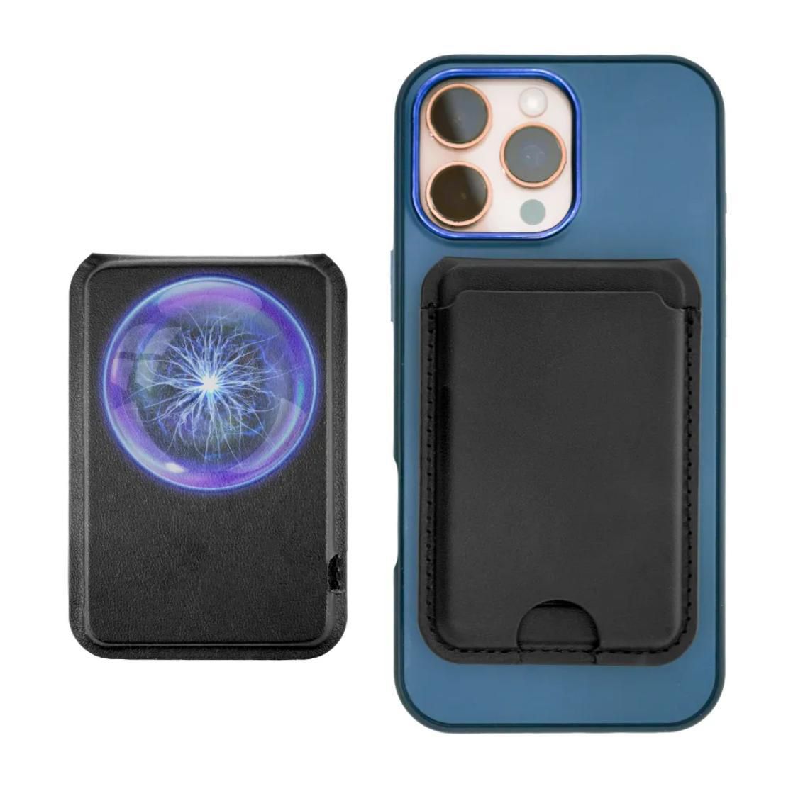 Wireless Charger with Phone Stand & Card Slot – PU Leather