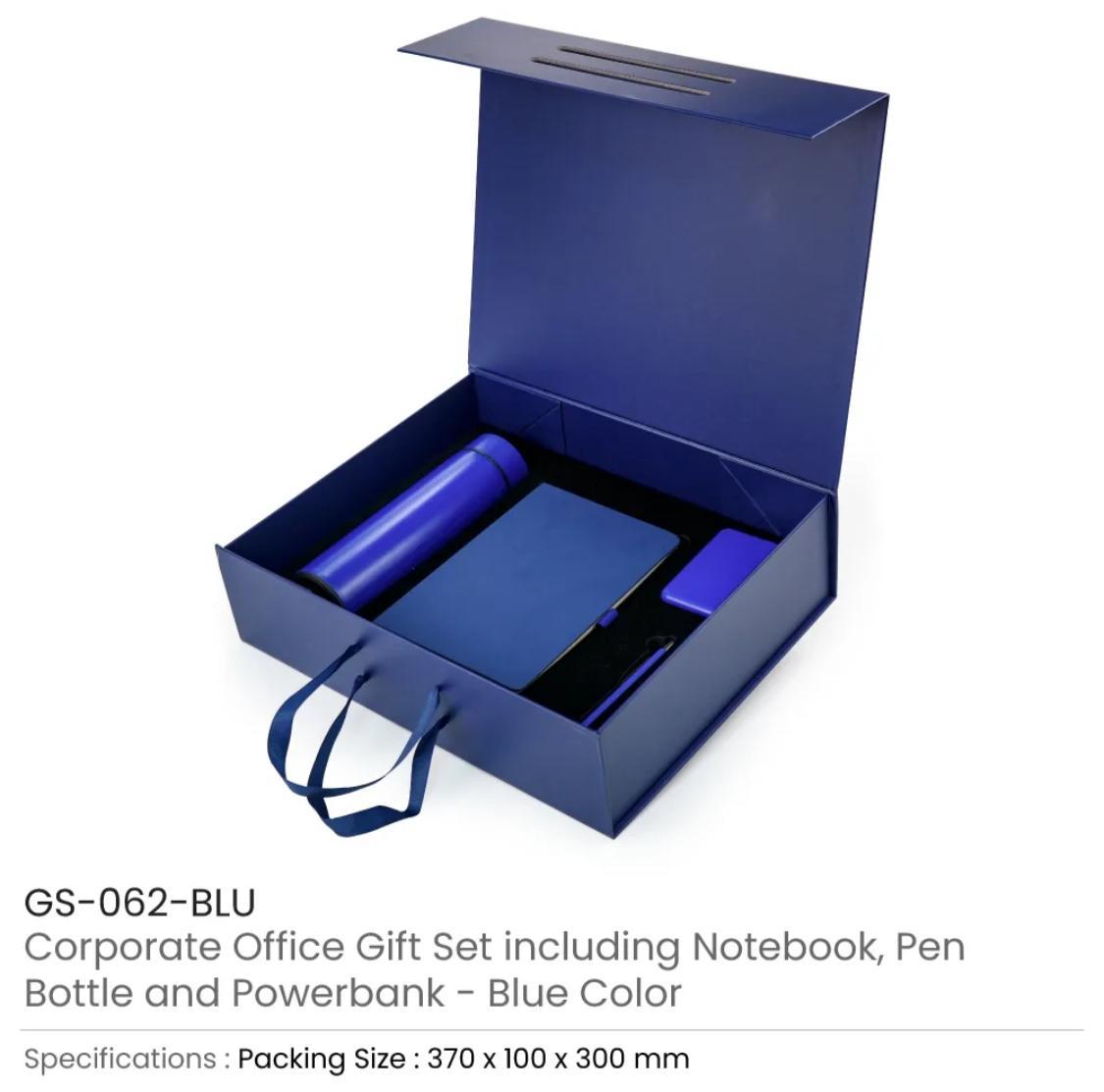 Office Gift Set in Color Themed Box with Ribbon Handle