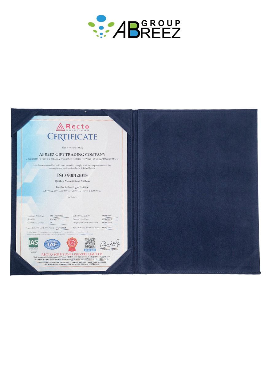 Certificate holder Pu leather