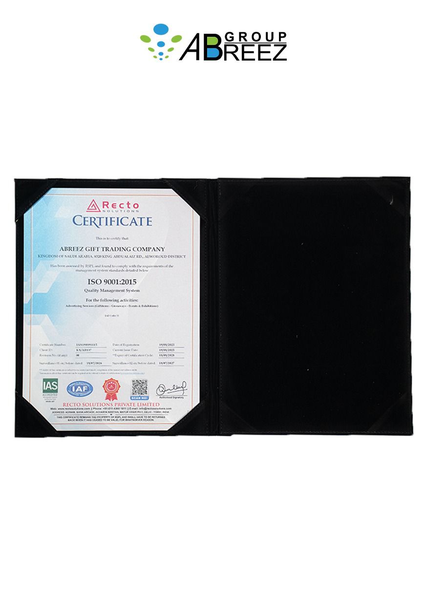 Certificate holder Pu leather