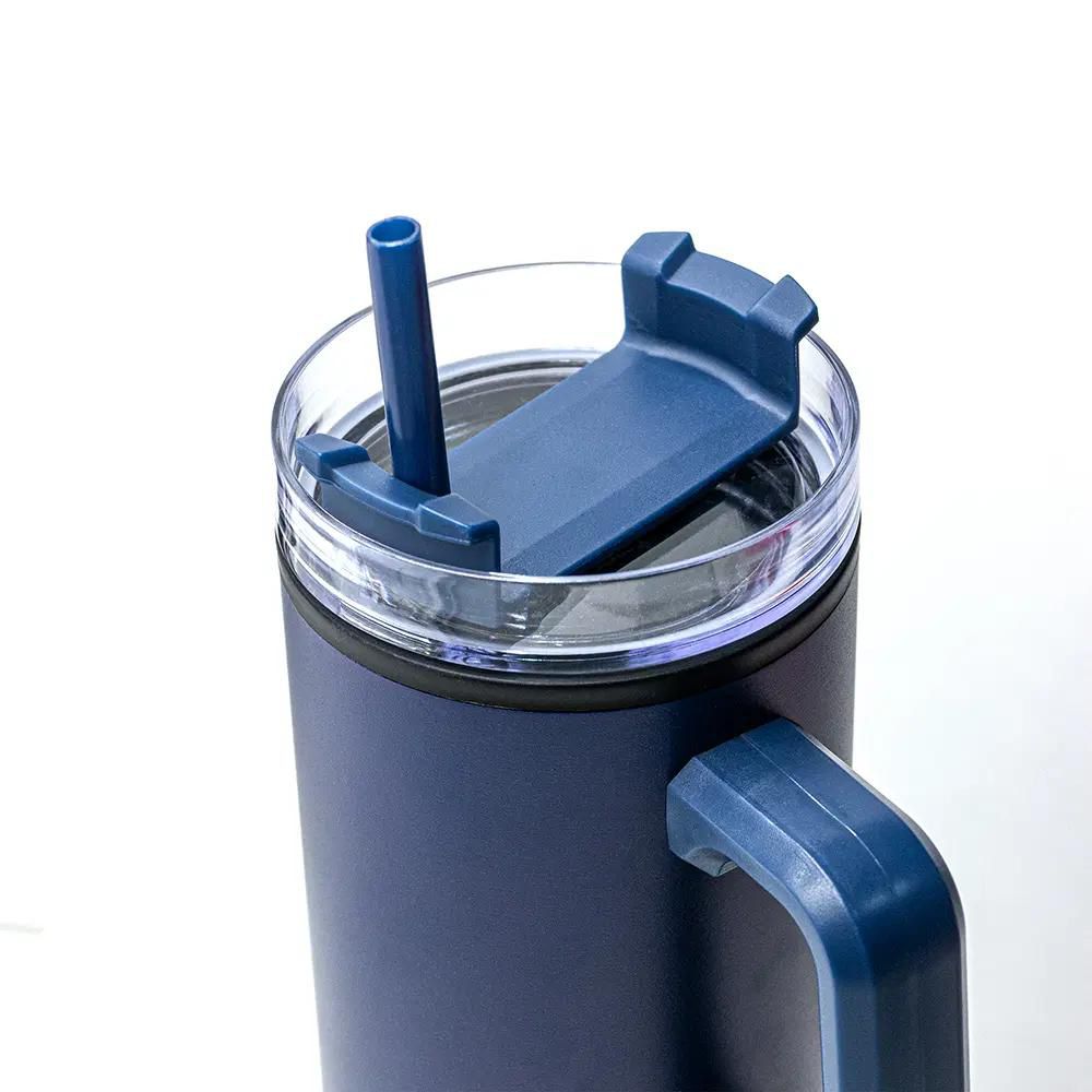 Stainless Steel Tumbler with Reusable Straw