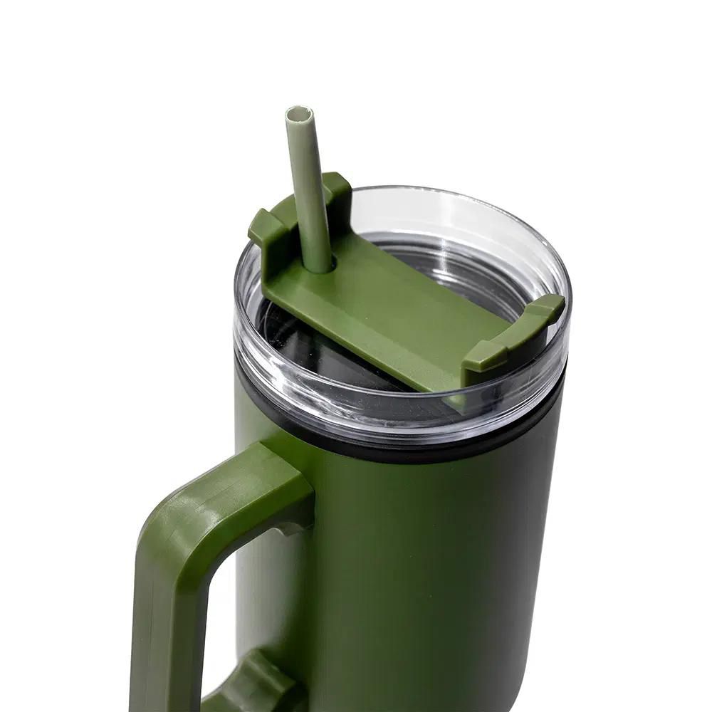 Stainless Steel Tumbler with Reusable Straw