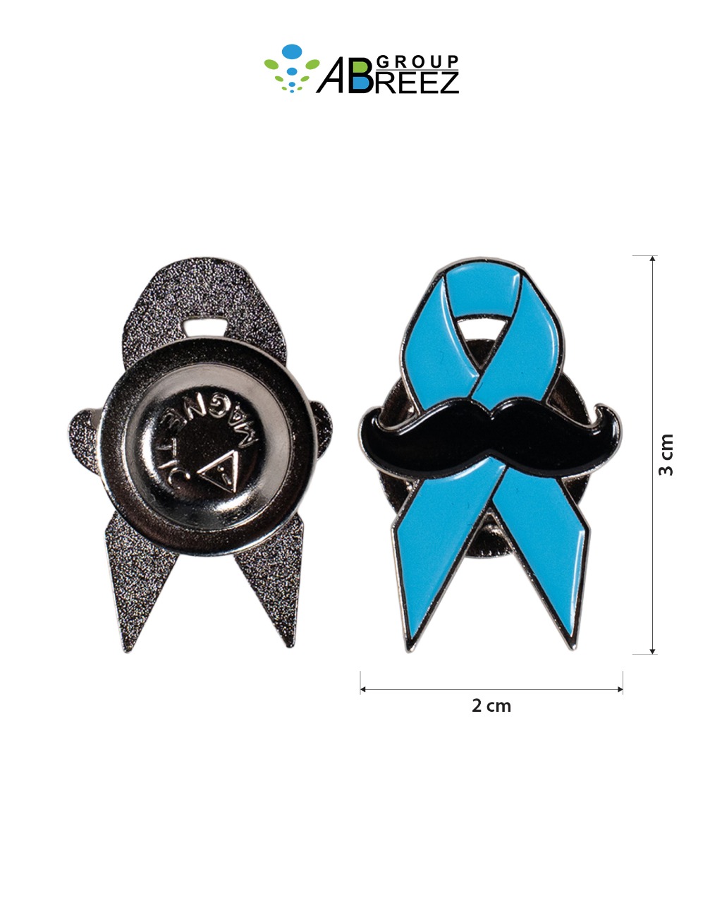 Breast Cancer Awareness Pin Badge, Metal