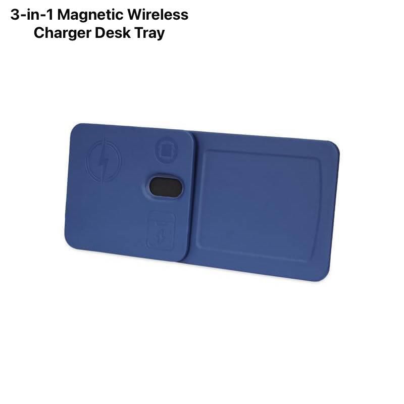 3-in-1 Magnetic Wireless Charger Desk Tray