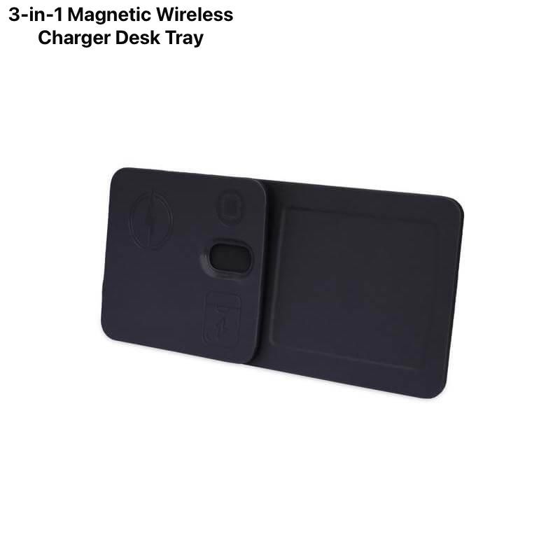 3-in-1 Magnetic Wireless Charger Desk Tray