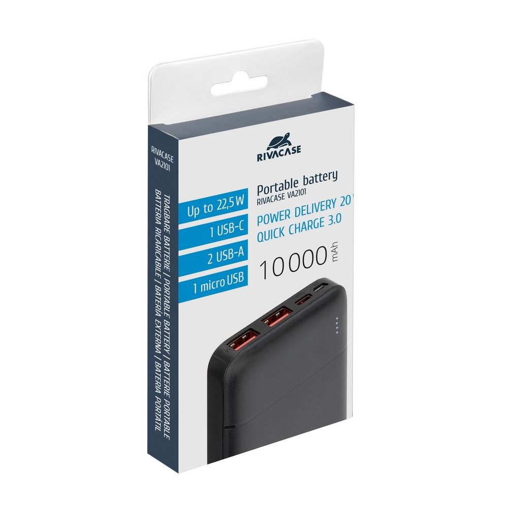 Powerbank Rivacase 10000 mAh – Plastic