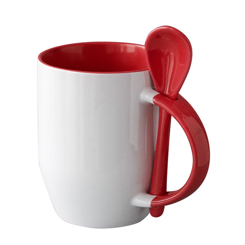 Ceramic Mugs with Spoon NEW