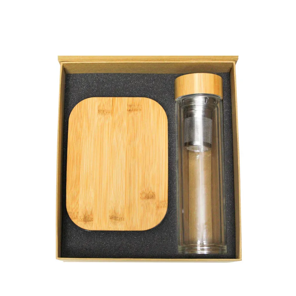 Eco- Friendly Lunch Box With Glass Bottle