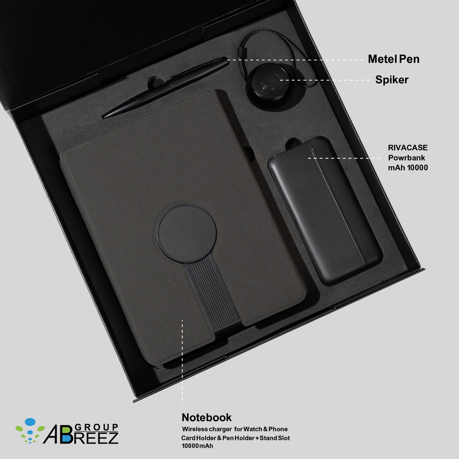 Box Containing (pen&speder&power Bank&smart Notebook)