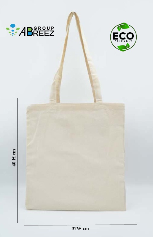 Plain Beige Canvas Tote Bag