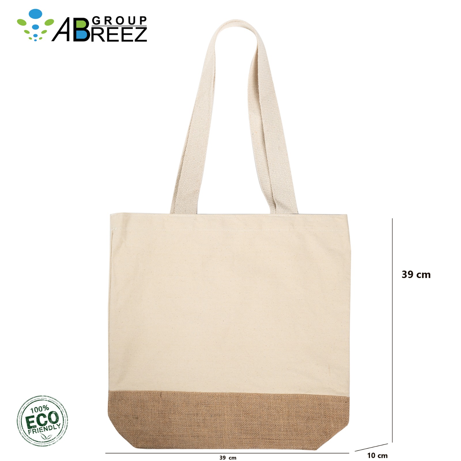 Jute and Cotton" Style Tote Bag