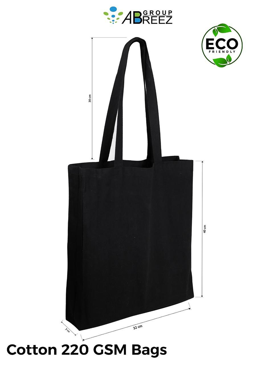 Recycled Cotton Tote Bags with Gusset, 220gsm