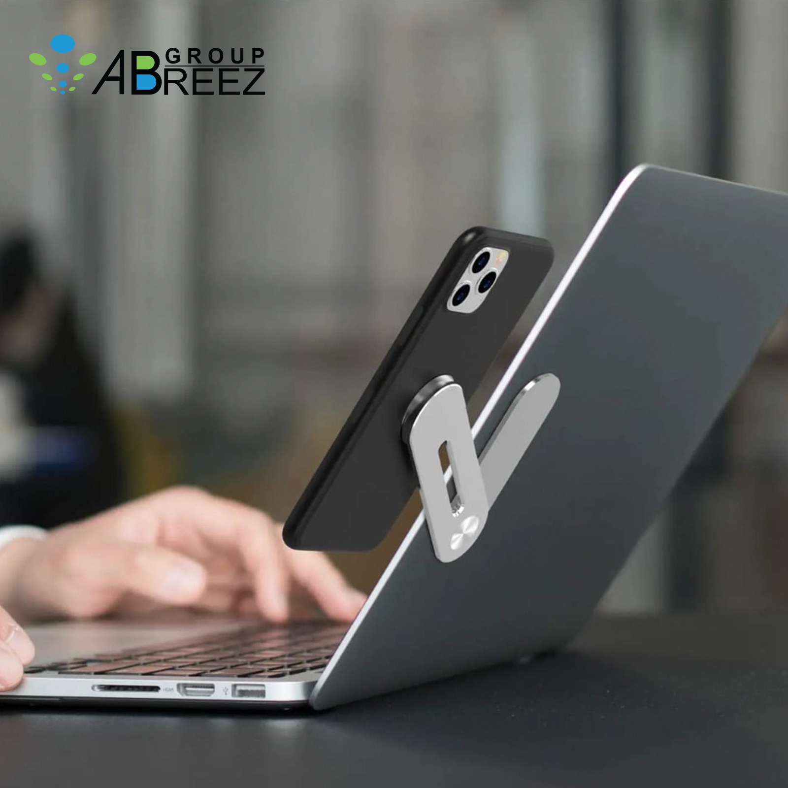 Magnetic Laptop Phone Holder, Designed to Mount