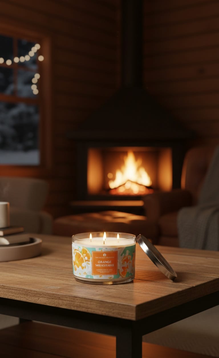 Hallmark Orange Vanilla Cream 3-Wick Jar Candle