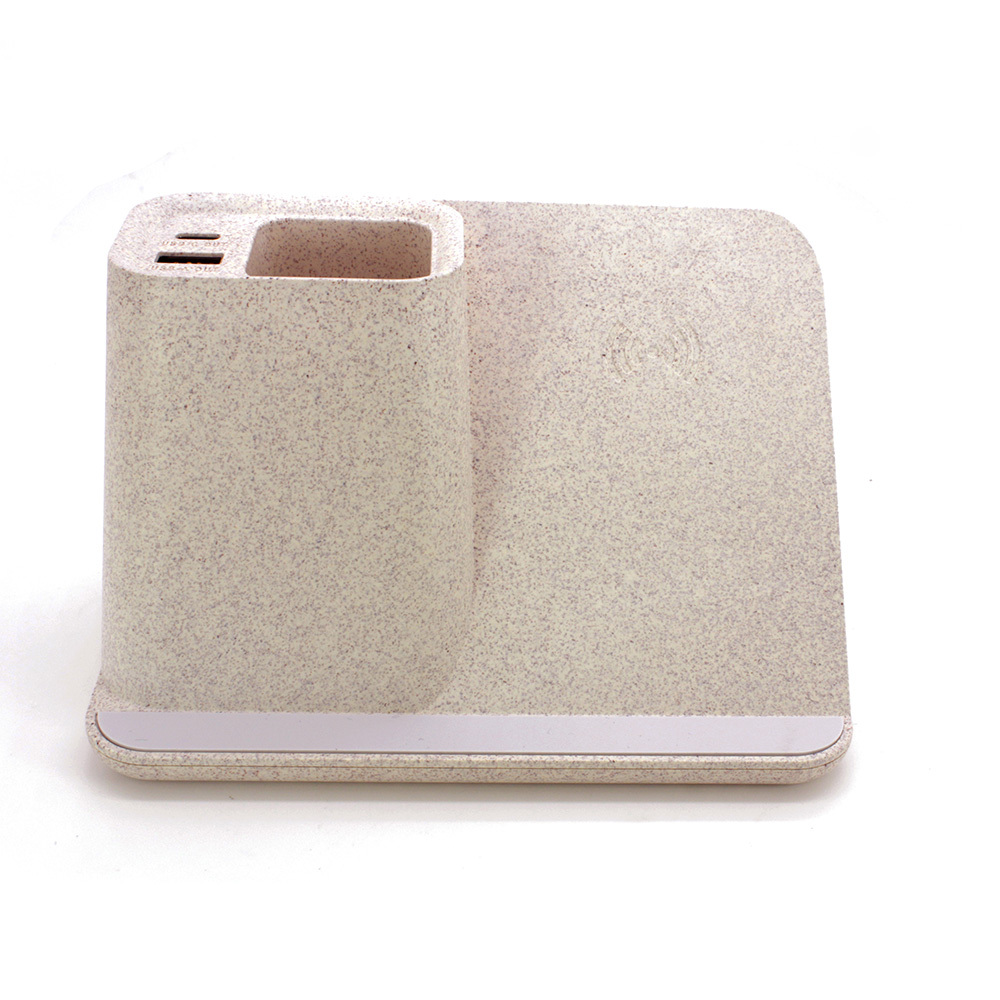 Wireless Charging Pad with a Pen Holder and Phone Stand