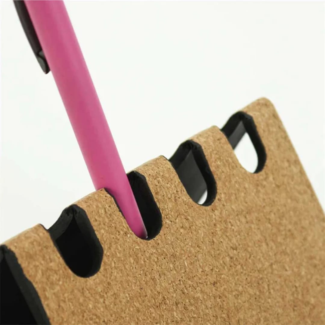 Multi-function foldable cork and PU leather mousepad