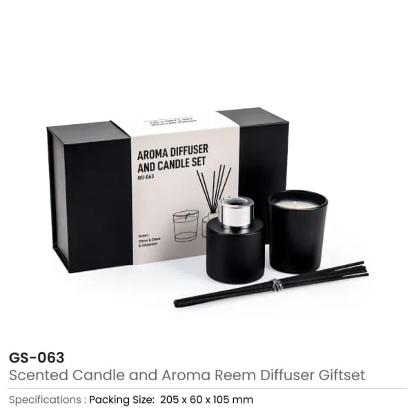 Scented Candle and Aroma Reed Diffuser Gift Set