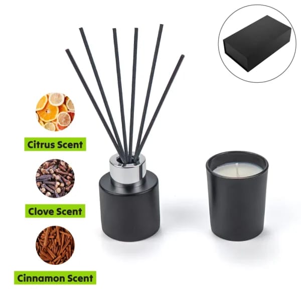 Scented Candle and Aroma Reed Diffuser Gift Set