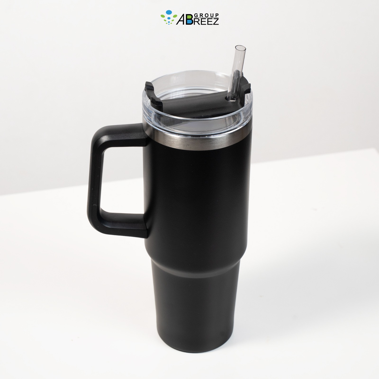 Recycled Stainless Steel Tumbler with Reusable Straw – Metal