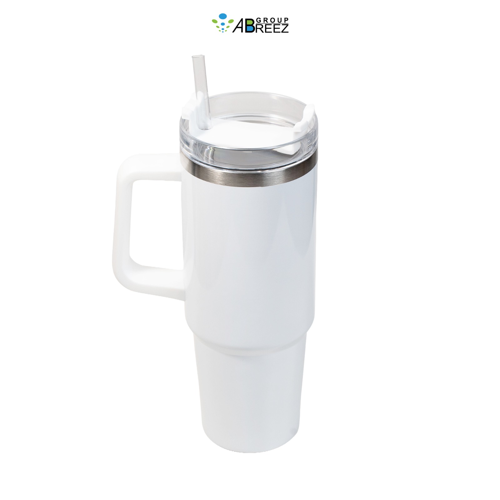 Recycled Stainless Steel Tumbler with Reusable Straw – Metal