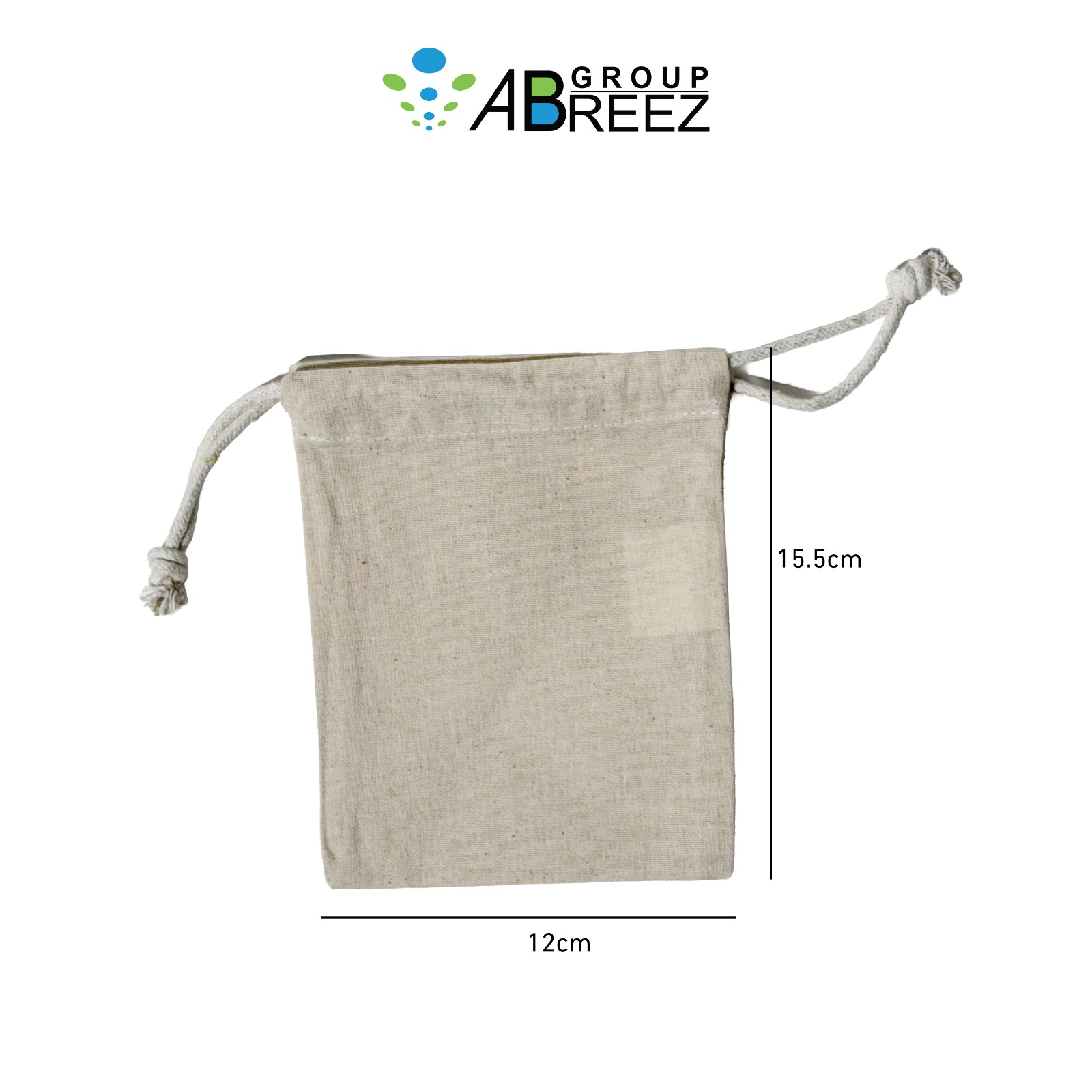 Natural Cotton or Linen Drawstring Bag