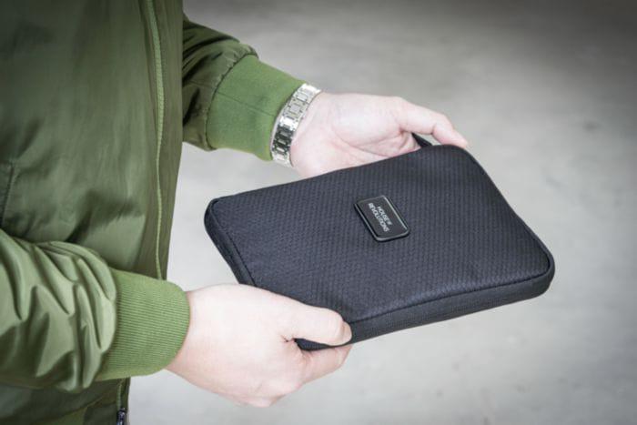 Pictured item is a BrandCharger Rover travel wallet