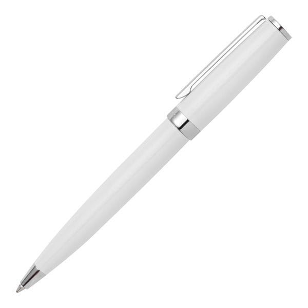 Hugo Boss Gear Icon ballpoint pen, featuring a glossy black
